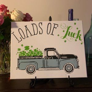 Loads of Luck Vintage Truck on Canvas | Picture